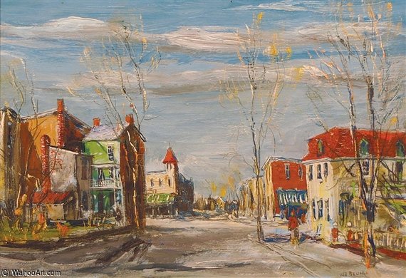 Wikioo.org - The Encyclopedia of Fine Arts - Painting, Artwork by Walter Emerson Baum - Spring Trees, Manayunk