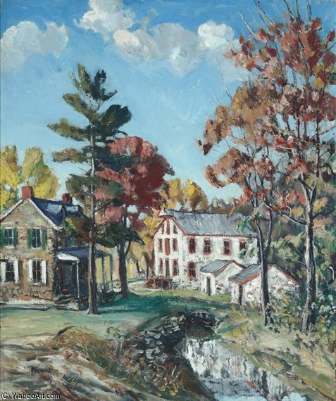 WikiOO.org - Encyclopedia of Fine Arts - Maleri, Artwork Walter Emerson Baum - The Miller's House