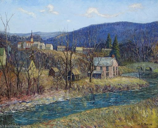 Wikioo.org - The Encyclopedia of Fine Arts - Painting, Artwork by Walter Emerson Baum - The Pink House
