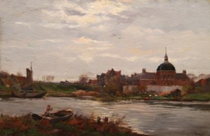 Wikioo.org - The Encyclopedia of Fine Arts - Painting, Artwork by Willem Maris - Dutch Landscape