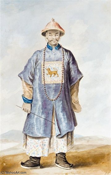 Wikioo.org - Die Enzyklopädie bildender Kunst - Malerei, Kunstwerk von William Bill Alexander - porträt von einem Mandarin