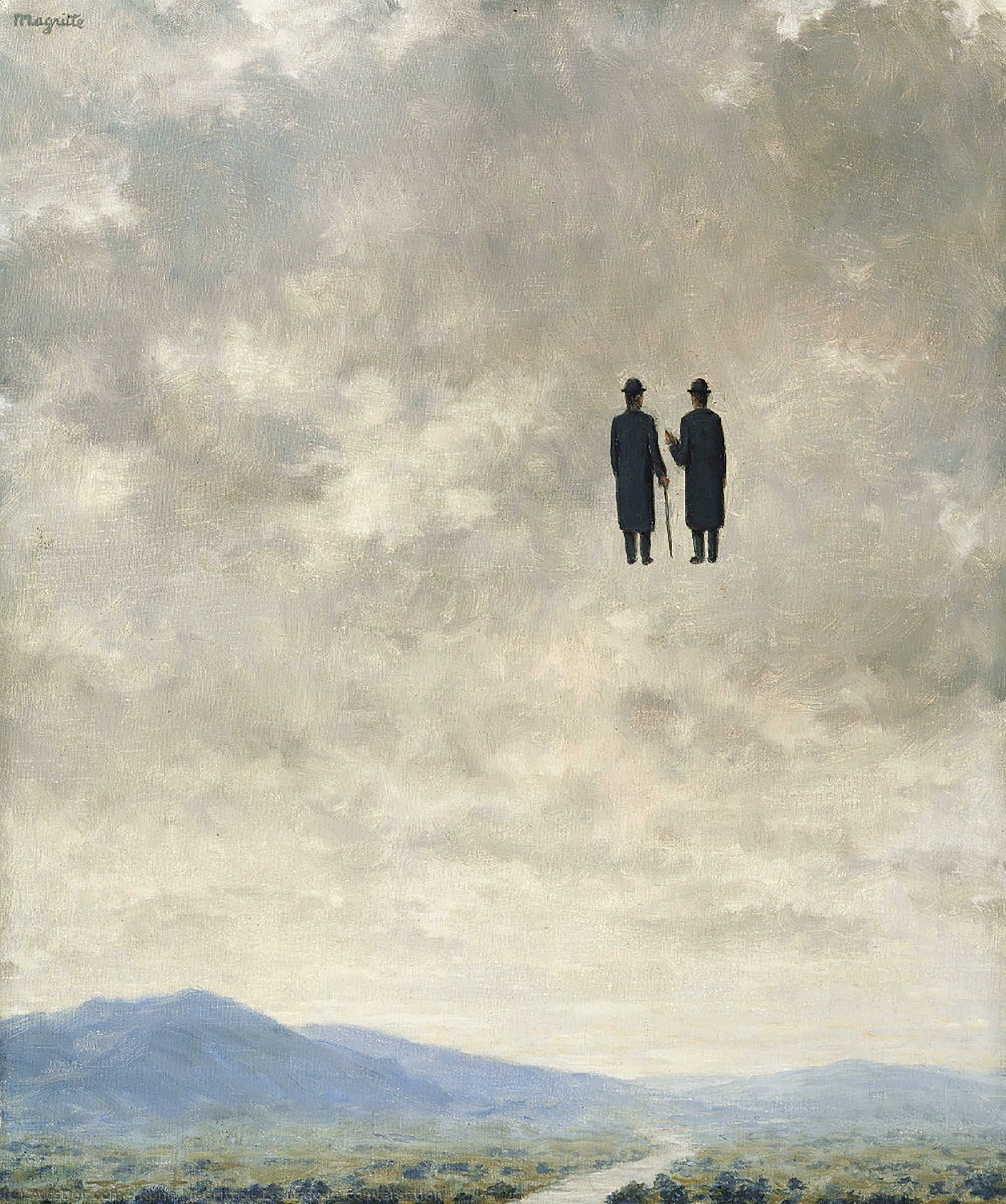 Wikoo.org - موسوعة الفنون الجميلة - اللوحة، العمل الفني Rene Magritte - L'Art de la conversation