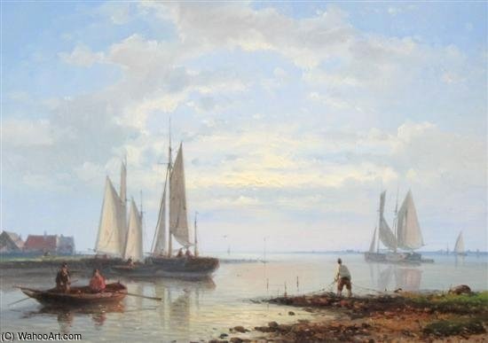 Wikioo.org - The Encyclopedia of Fine Arts - Painting, Artwork by Abraham Hulk Senior - Coastal Scene