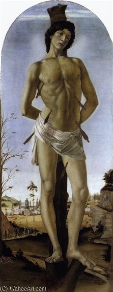 Wikioo.org – L'Enciclopedia delle Belle Arti - Pittura, Opere di Sandro Botticelli - san sebastiano