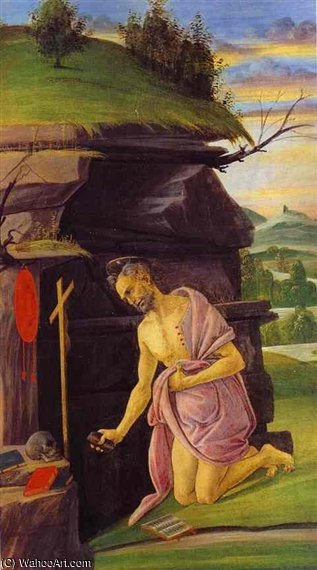 Wikioo.org - The Encyclopedia of Fine Arts - Painting, Artwork by Sandro Botticelli - St. Jerome