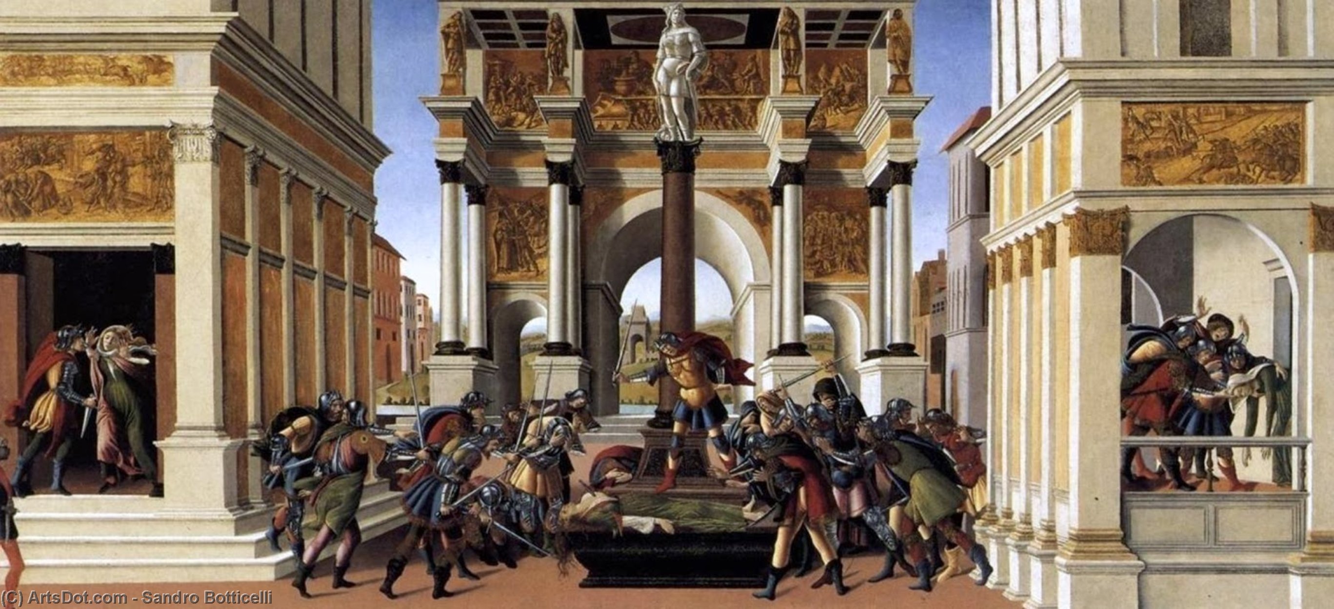 Wikioo.org - The Encyclopedia of Fine Arts - Painting, Artwork by Sandro Botticelli - The Story Of Lucretia