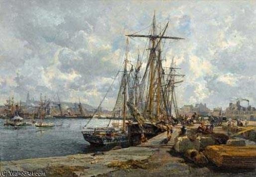 Wikioo.org - The Encyclopedia of Fine Arts - Painting, Artwork by Alexandre Rene Veron - Harbour