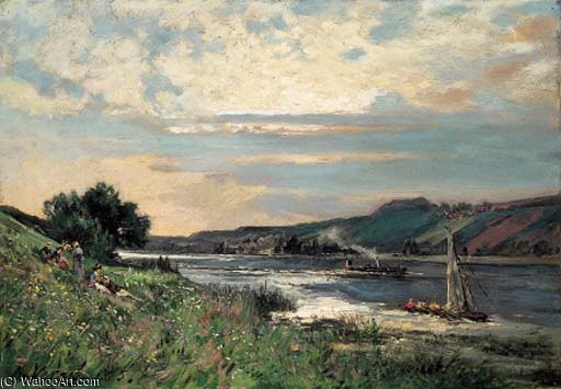 Wikioo.org - The Encyclopedia of Fine Arts - Painting, Artwork by Alexandre Rene Veron - Sunday By The Shore