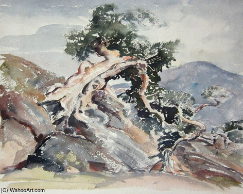 WikiOO.org - Encyclopedia of Fine Arts - Schilderen, Artwork Alfred Heber Hutty - In The Hills