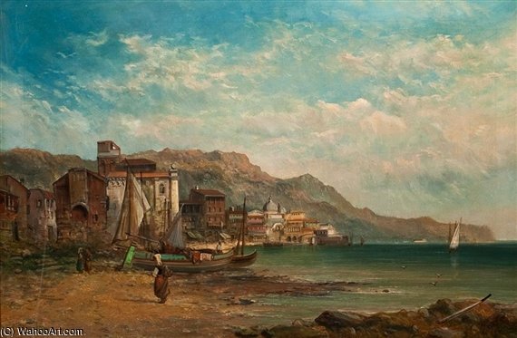 WikiOO.org - Enciklopedija dailės - Tapyba, meno kuriniai Alfred Pollentine - Boats Ashore