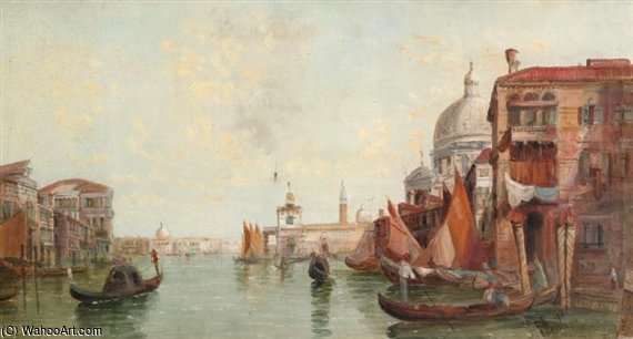 Wikioo.org - The Encyclopedia of Fine Arts - Painting, Artwork by Alfred Pollentine - Santa Maria Della Salute, Venice