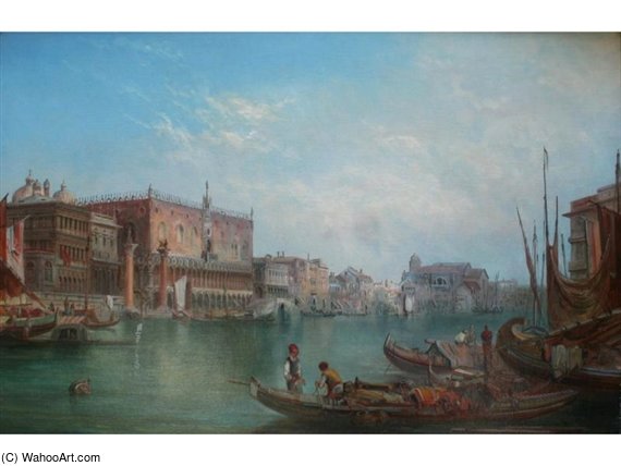 WikiOO.org - 백과 사전 - 회화, 삽화 Alfred Pollentine - The Dogana, Venice