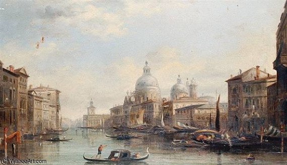 Wikioo.org – La Enciclopedia de las Bellas Artes - Pintura, Obras de arte de Alfred Pollentine - Vistas de Venecia, un par