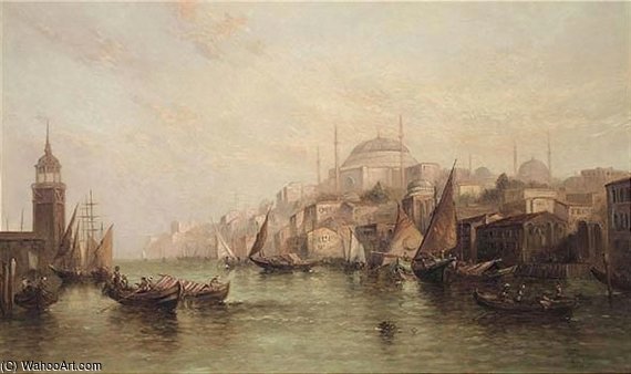 Wikioo.org - The Encyclopedia of Fine Arts - Painting, Artwork by Alfred Pollentine - View Of Constantinople