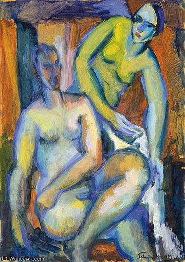 Wikioo.org - The Encyclopedia of Fine Arts - Painting, Artwork by Armand Schonberger - After The Bath