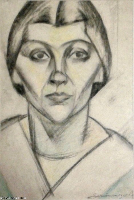 WikiOO.org - Enciklopedija dailės - Tapyba, meno kuriniai Armand Schonberger - Ortrait Of A Woman