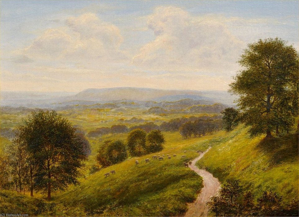 WikiOO.org - Encyclopedia of Fine Arts - Malba, Artwork Arthur Gilbert - Fieldside Pastures