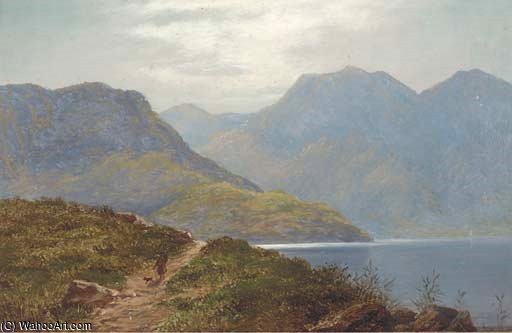 Wikioo.org - The Encyclopedia of Fine Arts - Painting, Artwork by Arthur Gilbert - The Road Up Snowdon, North Wales