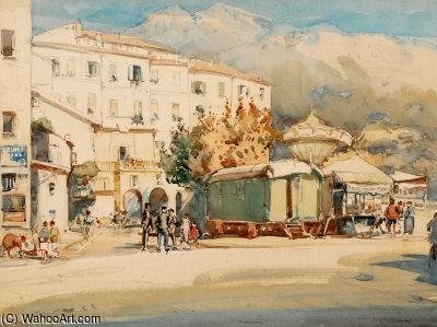 Wikioo.org - The Encyclopedia of Fine Arts - Painting, Artwork by Arthur Henry Church - A Continental Market Square