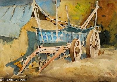 WikiOO.org - אנציקלופדיה לאמנויות יפות - ציור, יצירות אמנות Arthur Henry Church - Cart In Bodian Castle