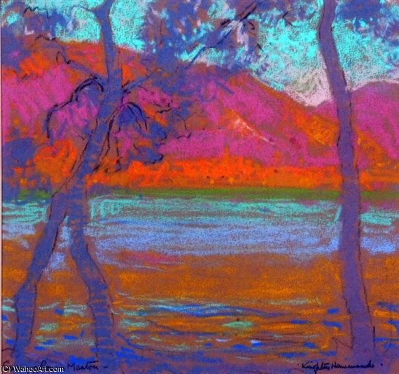 Wikioo.org - The Encyclopedia of Fine Arts - Painting, Artwork by Arthur Henry Church - Evening Glow - Menton