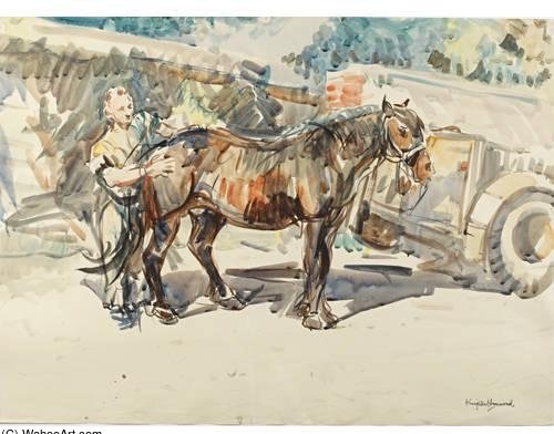 WikiOO.org - Εγκυκλοπαίδεια Καλών Τεχνών - Ζωγραφική, έργα τέχνης Arthur Henry Church - Rubbing Down A Horse