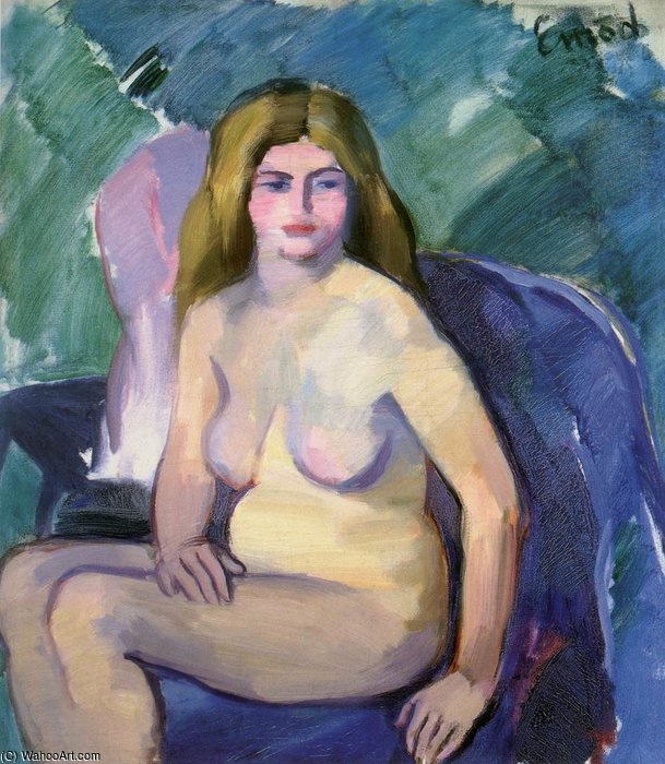 WikiOO.org - Encyclopedia of Fine Arts - Maľba, Artwork Aurel Emod - Nude