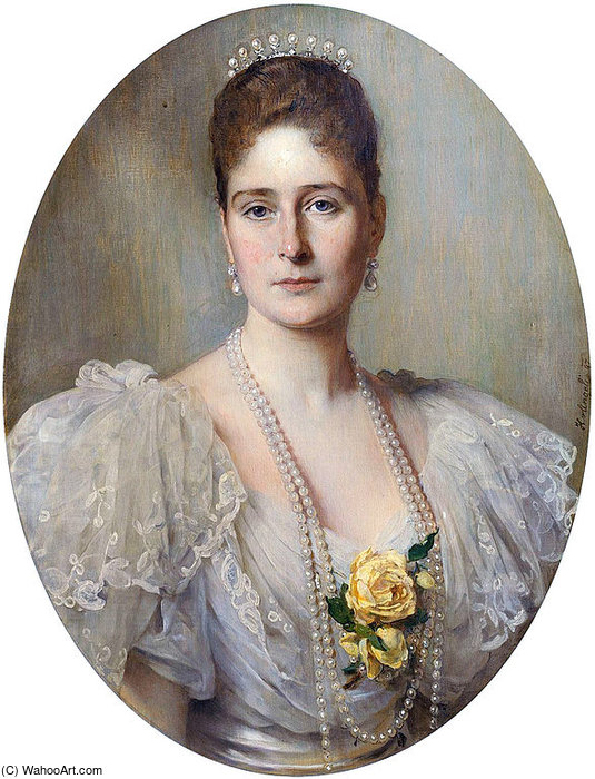 Wikioo.org - The Encyclopedia of Fine Arts - Painting, Artwork by Baron Heinrich Von Angeli - Mpress Alexandra Feodorovna Of Russia