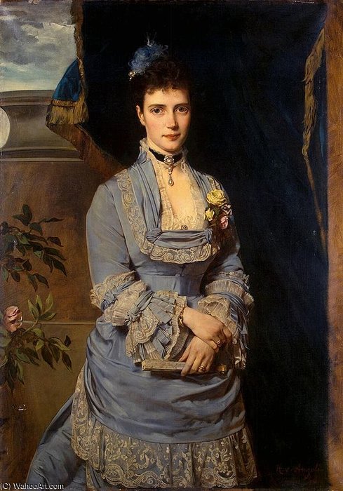 Wikioo.org - The Encyclopedia of Fine Arts - Painting, Artwork by Baron Heinrich Von Angeli - Portrait Of Grand Duchess