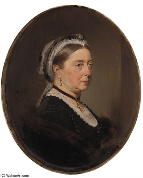 Wikioo.org - Bách khoa toàn thư về mỹ thuật - Vẽ tranh, Tác phẩm nghệ thuật Baron Heinrich Von Angeli - Queen Victoria