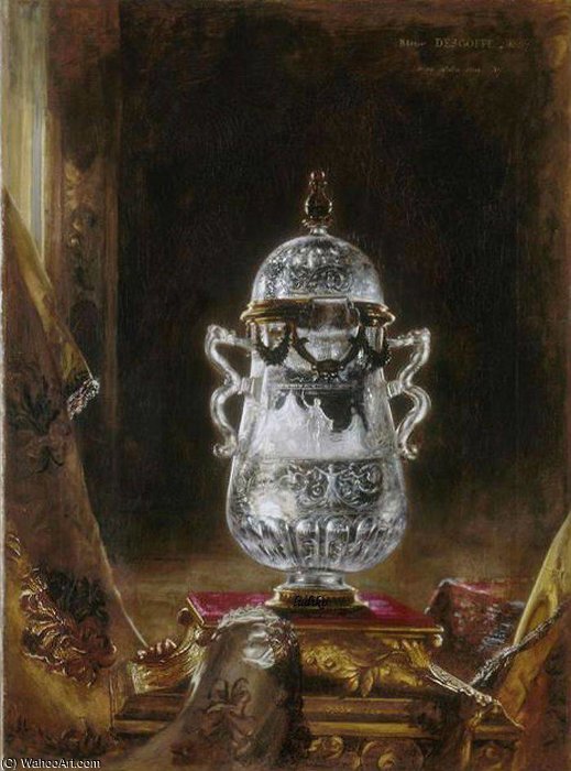 Wikioo.org - The Encyclopedia of Fine Arts - Painting, Artwork by Blaise Alexandre Desgoffe - Crystal Rock Vase