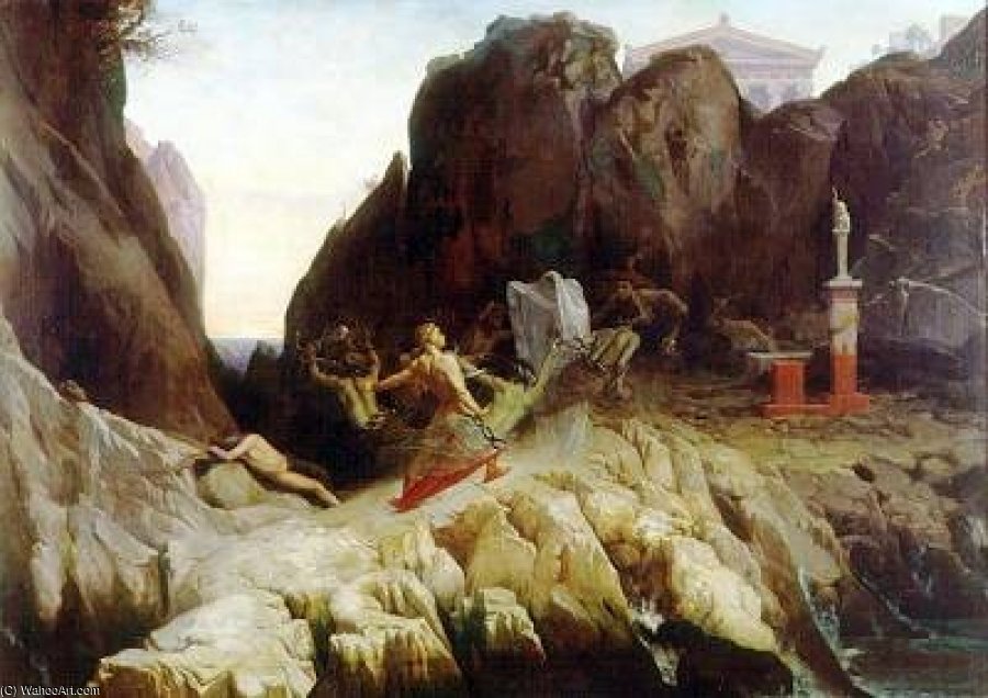 Wikioo.org - The Encyclopedia of Fine Arts - Painting, Artwork by Blaise Alexandre Desgoffe - The Wrath Of Orestes