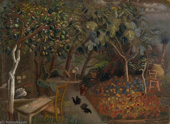 Wikioo.org - The Encyclopedia of Fine Arts - Painting, Artwork by Boris Dmitrievich Grigoriev - Ella, The Artist's Villa In Cagnes-sur-mer