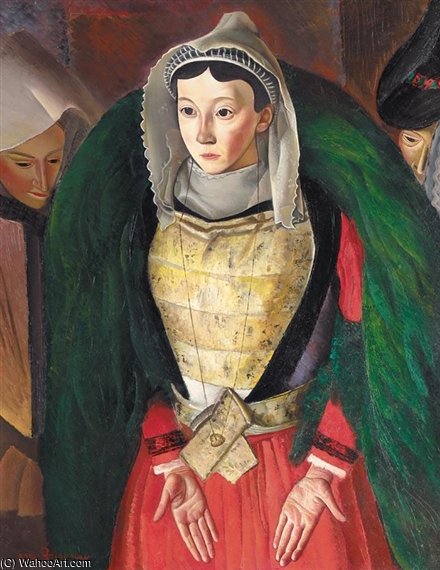 WikiOO.org - Encyclopedia of Fine Arts - Malba, Artwork Boris Dmitrievich Grigoriev - Breton Woman