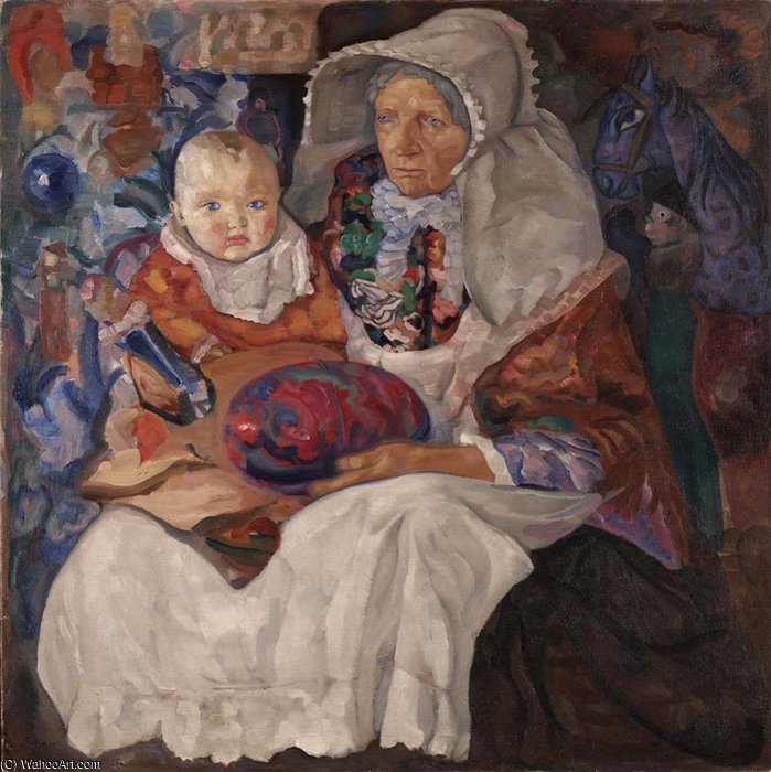 Wikioo.org – La Enciclopedia de las Bellas Artes - Pintura, Obras de arte de Boris Dmitrievich Grigoriev - Infancia