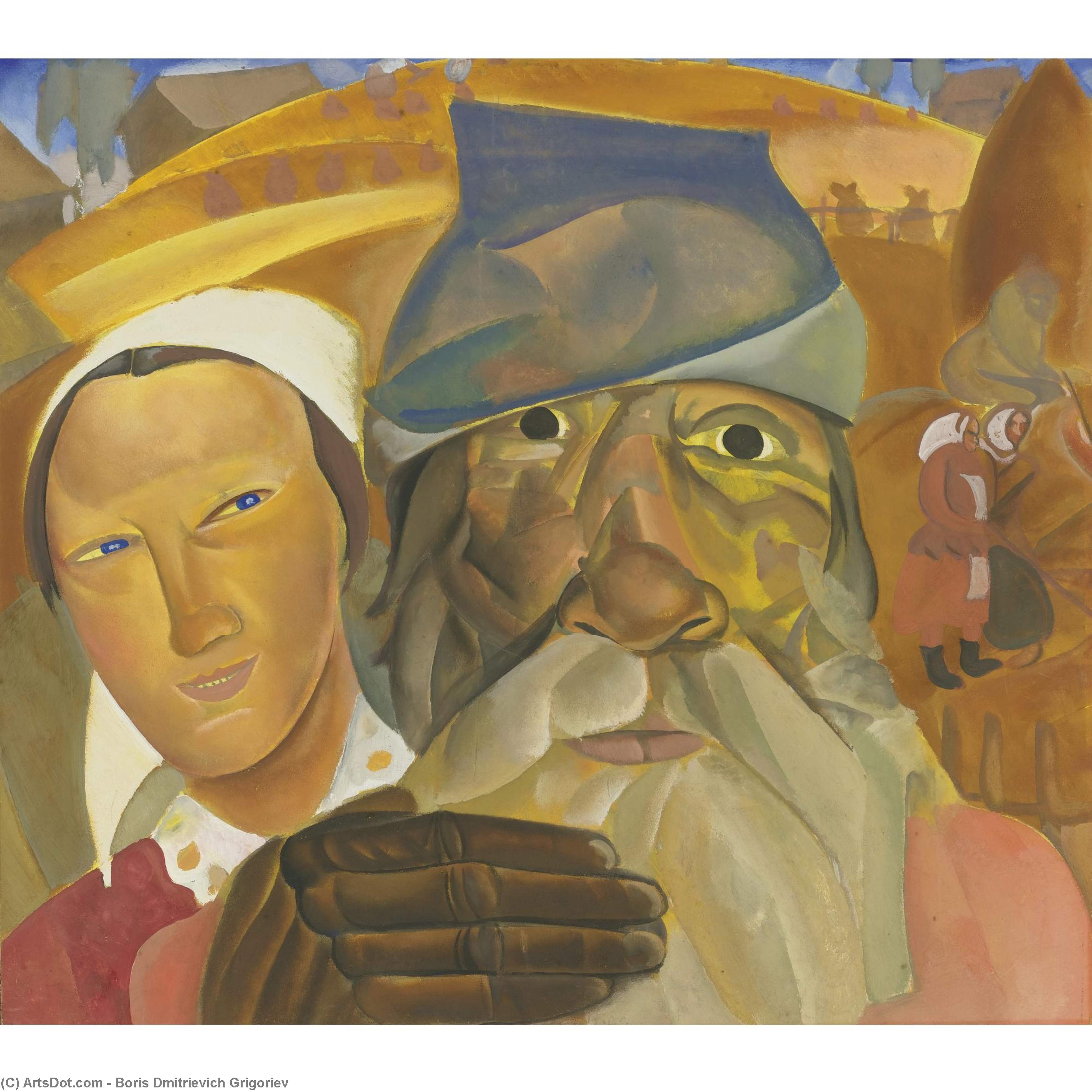 Wikioo.org - Bách khoa toàn thư về mỹ thuật - Vẽ tranh, Tác phẩm nghệ thuật Boris Dmitrievich Grigoriev - Faces Of Russia