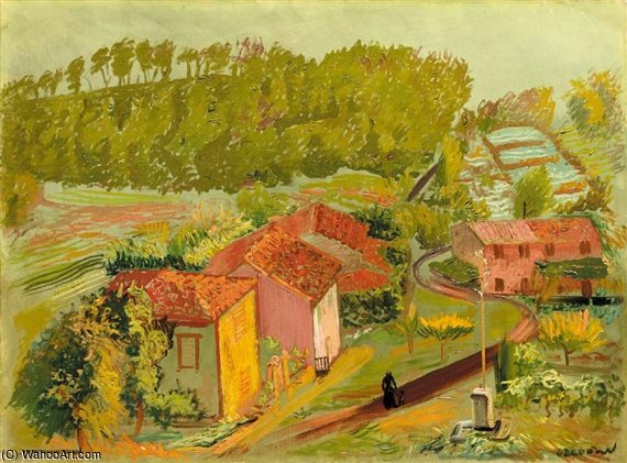 WikiOO.org - Εγκυκλοπαίδεια Καλών Τεχνών - Ζωγραφική, έργα τέχνης Boris Dmitrievich Grigoriev - French Village