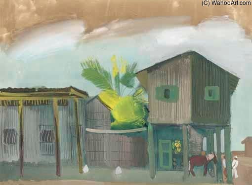 WikiOO.org - Енциклопедія образотворчого мистецтва - Живопис, Картини
 Boris Dmitrievich Grigoriev - House On Stilts, West India