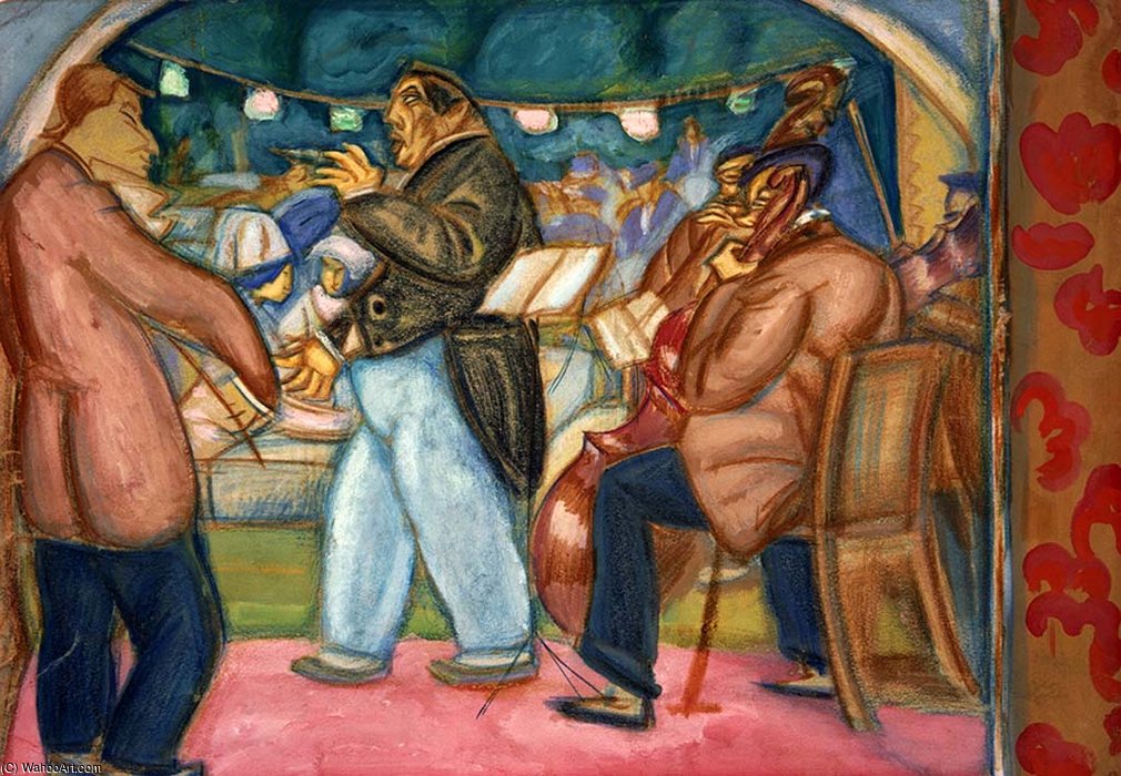 WikiOO.org - Encyclopedia of Fine Arts - Maleri, Artwork Boris Dmitrievich Grigoriev - Musicians