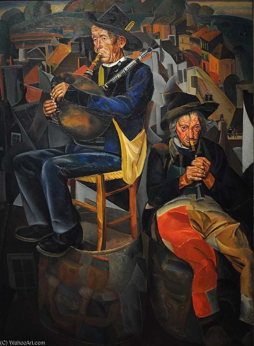Wikioo.org - The Encyclopedia of Fine Arts - Painting, Artwork by Boris Dmitrievich Grigoriev - Musicians