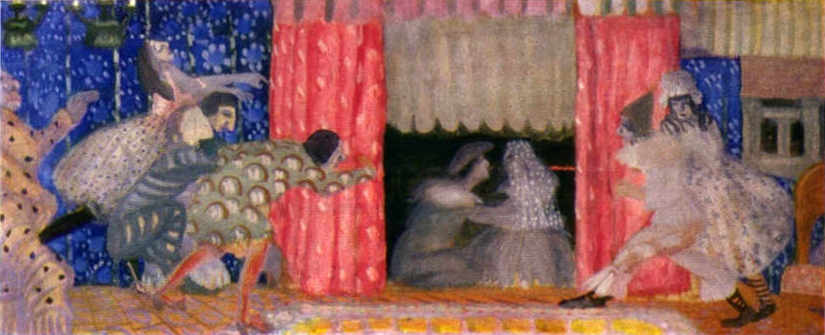 WikiOO.org - אנציקלופדיה לאמנויות יפות - ציור, יצירות אמנות Boris Dmitrievich Grigoriev - Pierrot's Wedding