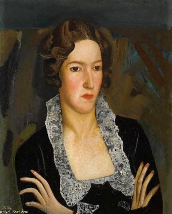 Wikioo.org - The Encyclopedia of Fine Arts - Painting, Artwork by Boris Dmitrievich Grigoriev - Portrait Of A Woman