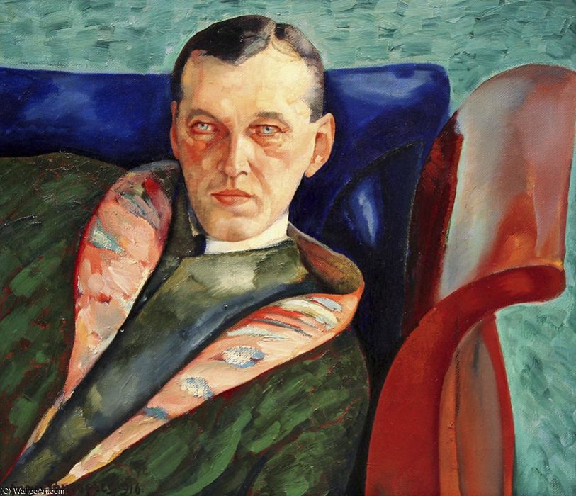 WikiOO.org - Encyclopedia of Fine Arts - Maľba, Artwork Boris Dmitrievich Grigoriev - Portrait Of A.A. Korovin