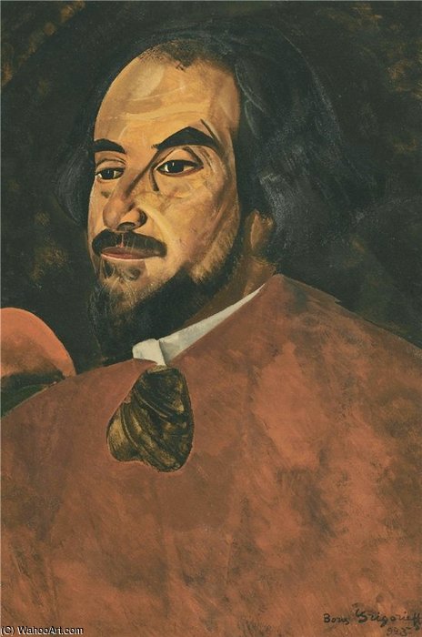 WikiOO.org - Encyclopedia of Fine Arts - Maľba, Artwork Boris Dmitrievich Grigoriev - Portrait Of An Actor