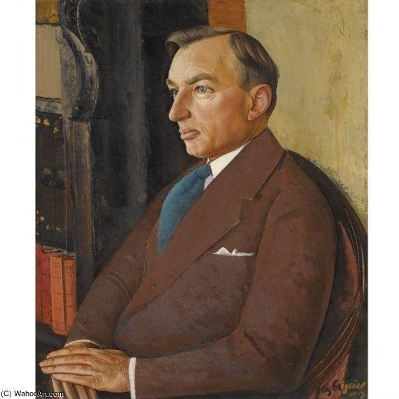WikiOO.org - Encyclopedia of Fine Arts - Målning, konstverk Boris Dmitrievich Grigoriev - Portrait Of Isidor Polivnick