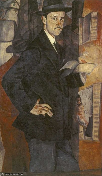 Wikioo.org - The Encyclopedia of Fine Arts - Painting, Artwork by Boris Dmitrievich Grigoriev - Portrait Of M.V. Dobuzhinsky
