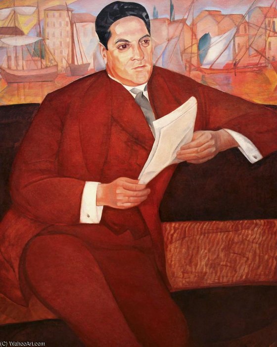 WikiOO.org - Енциклопедия за изящни изкуства - Живопис, Произведения на изкуството Boris Dmitrievich Grigoriev - Portrait Of S.I. Mollo