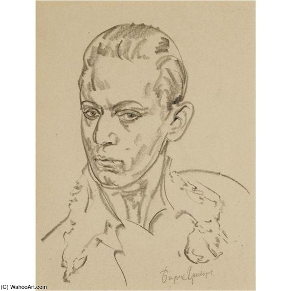 Wikioo.org - Bách khoa toàn thư về mỹ thuật - Vẽ tranh, Tác phẩm nghệ thuật Boris Dmitrievich Grigoriev - Portrait Of Serge Lifar