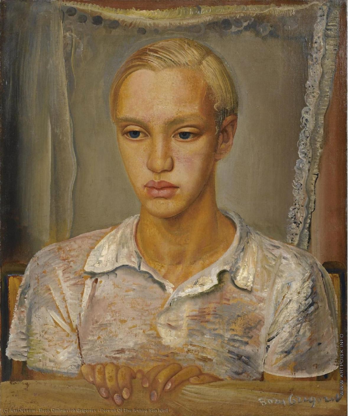 Wikioo.org - The Encyclopedia of Fine Arts - Painting, Artwork by Boris Dmitrievich Grigoriev - Portrait Of The Artist's Son Kirill