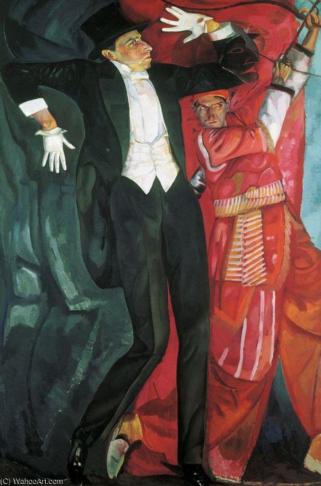 Wikioo.org - สารานุกรมวิจิตรศิลป์ - จิตรกรรม Boris Dmitrievich Grigoriev - Portrait Of Vsevolod Meyerchold